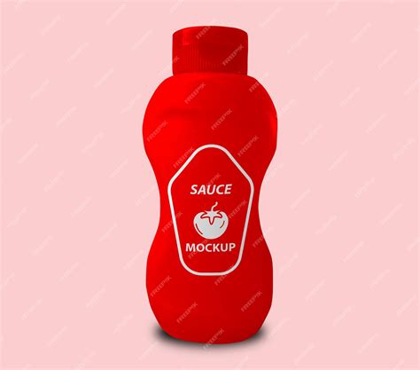 Premium Psd Sauce Bottle Mockup Design Psd Template