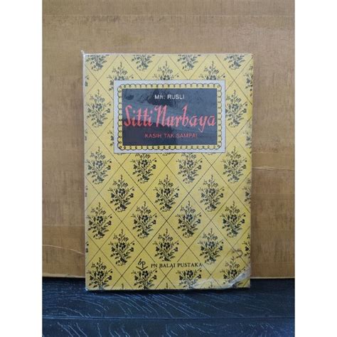 Jual Buku Novel Sitti Nurbaya Kasih Tak Sampai Oleh Mh Rusli Shopee