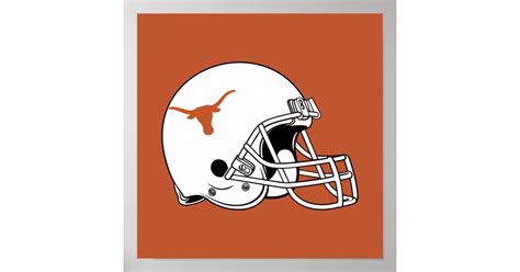 Texas Longhorns Football Helmet Poster | Zazzle