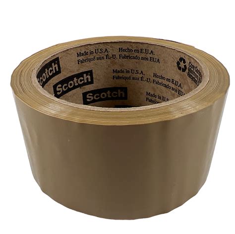 M Scotch Tan Mm X M Box Sealing Tape Pack Of