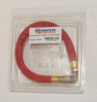 Interstate Pneumatics Tw Inch Red Hose Whip For Inflator Ebay