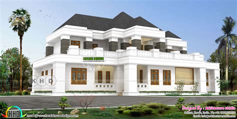 Square Feet Colonial Style Home Kerala Home Design And Floor Plans