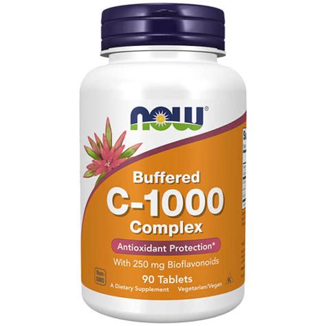 NOW Foods Vitamina C 1000 Complex Buffered 90 Tablets Protección