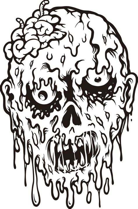 Horror Monster Brains Out Clipart 13451414 Vector Art at Vecteezy