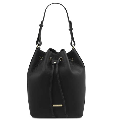 Leather Bucket Bag Carlat Domini Leather