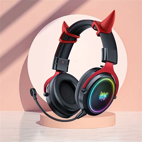 Onikuma X10 Gaming Headset With Detachable Demon Horn And Hd Microphone