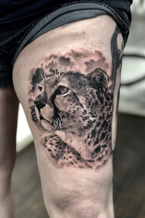 Discover Cheetah Thigh Tattoo Best In Cdgdbentre