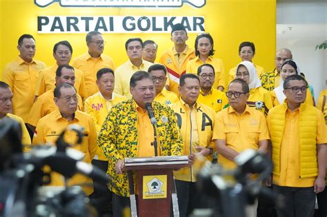 Airlangga Hartarto Bangga Partai Golkar Menang Di 15 Provinsi Dan Raih