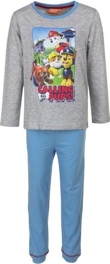 Paw Patrol Pyjama Grijs Met Blauw Maat 98 Bol