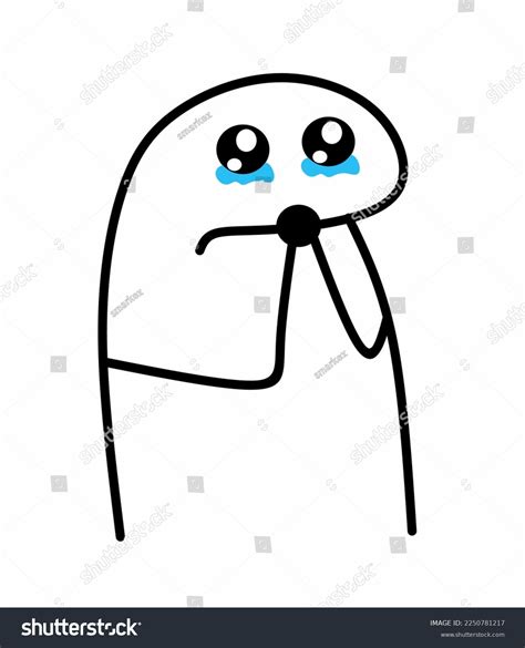 Illustration Excited Flork Meme Vetor Stock Livre De Direitos