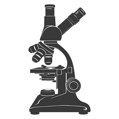 O Microsc Pio De Silhueta Um Instrumento De Laborat Rio S De Cor