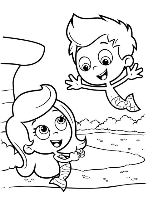 Desenho De Gil E Molly Brincando Para Colorir Tudodesenhos