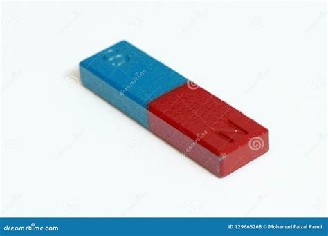 Blue And Red Color Rectangular Magnet With North And South Pole