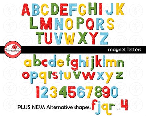 Magnet Letters Alphabet: Clip Art Pack 300 Dpi Transparent Png Card ...