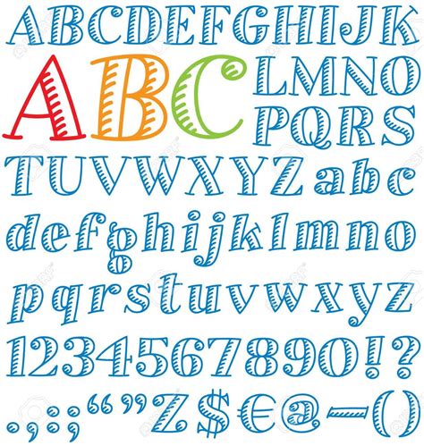 Vector Illustration Of A Cartoon Font Includes Upper And Lower Case