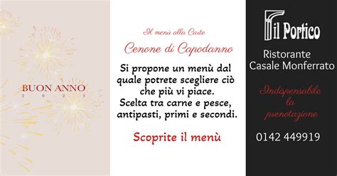 Cenone Di Capodanno A Casale Monferrato Ristorante Il Portico