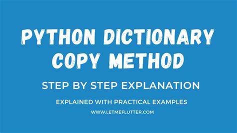 How To Use Python Dictionary Copy Method