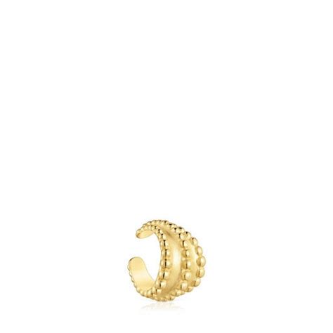 Earcuff con baño de oro de 18 kt sobre plata TOUS Grain TOUS