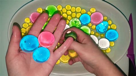 Cutting Orbeez Ball And Smashed Them Asmr Relax Sounds And Colors