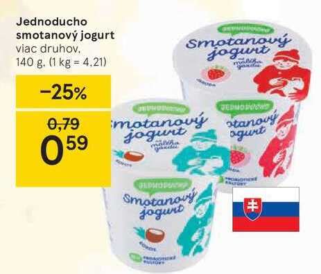 Bezlaktózový smotanový jogurt 150 g v akcii Zlacnene sk