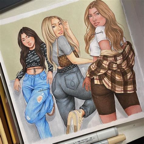 Instagram Natalia Madej Beige Babes Illustration Art Sketch