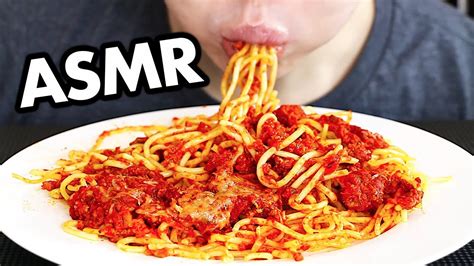 ASMR Spaghetti MUKBANG No Talking Eating Sounds ASMR Pasta Mukbang