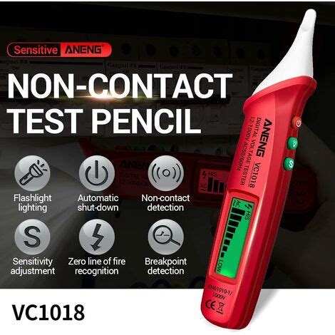 Ccykxa Testeur De Tension Num Rique Lcd Sans Contact Testeur De Stylo