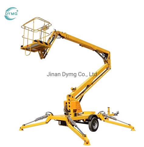 Dymg Cherry Picker Spider Lift Boom Lift Aerial Work Platform Trailer Mounted Articulating