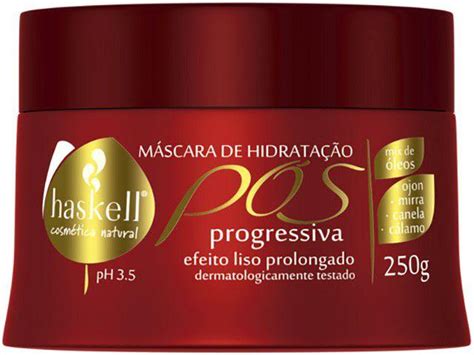 Máscara para Cabelo Hidratante Haskell Pós Progressiva Efeito Liso