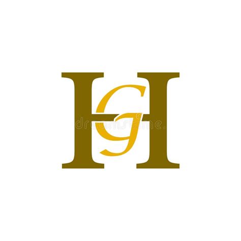 Letter HG Simple Monogram Logo Icon Design Stock Vector Illustration