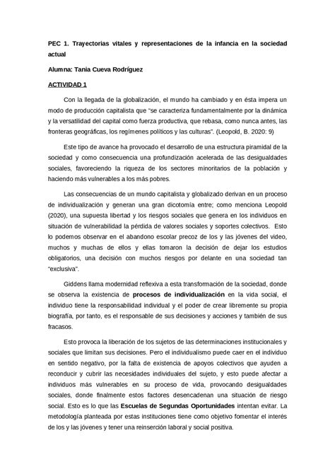 Acci N Socioeducativa Con Infancia Pec Ejercicios De Trabajo