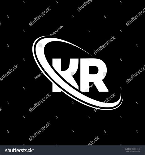 Kr K R Letter Logo Design Stock Vector Royalty Free 1890813640