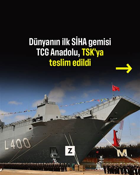 Dünyanın ilk SİHA gemisi TCG Anadolu TSK ya teslim edildi