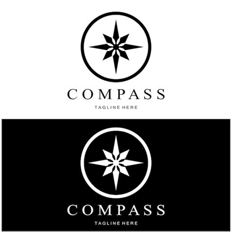 Premium Vector Compass Logo Icon Isolated