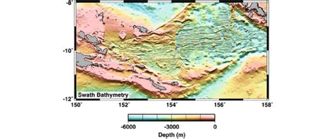 Color Shaded Relief Image Of Swath Bathymetry In The Woodlark Basin