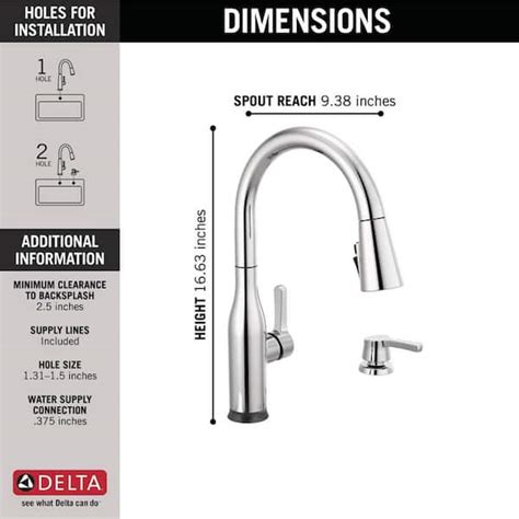 Delta Marca Single Handle Pull Down Sprayer Kitchen Faucet 40 OFF