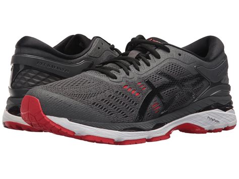 Asics Gel Kayano 24 Men Dark Grey Black Fiery Red T749n 9590