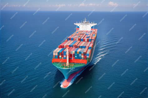Navio porta-contêineres ultra grande com carga de 3 metros de ...