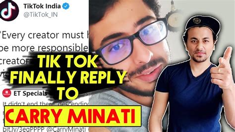 Tik Tok Finally Replies To Carry Minati Heres What Happened