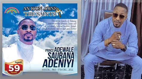 Live Stream THANKSGIVING SERVICE FOR LATE PRINCE ADEWALE SAUBANA