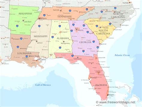 Southeastern Us Map