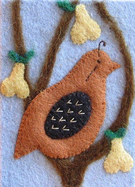 Partridge ATC Artist Trading Cards Felting Projects Felt Birds