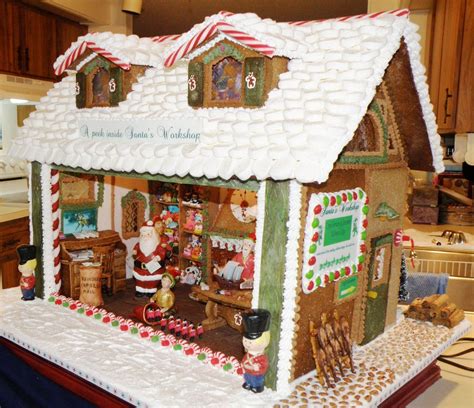 Santas Gingerbread Workshop By Shirley Trask Inside Ideas Gingerbread