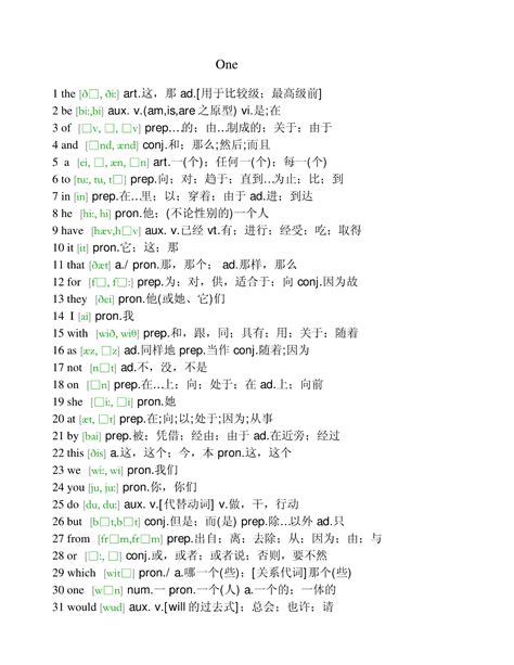 日常用语2000英语单词word文档免费下载亿佰文档网