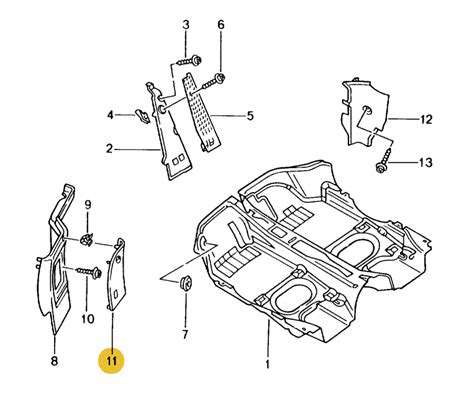 Porsche 996 986 Carrera Convertible Boxster Fuse Box Panel Cover