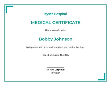 Free Medical Leave Certificate Templates And Examples Edit Online And Download