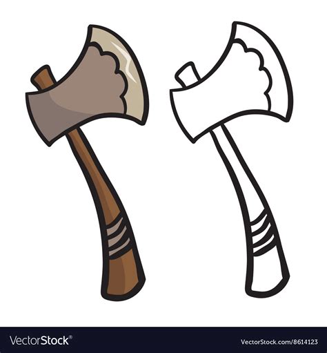 Cartoon axe Royalty Free Vector Image - VectorStock