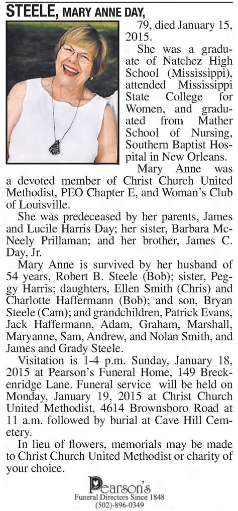 Obituary For Mary Anne Aged 79