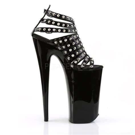 Pleaser Beyond 093 Black Extreme 10 Inch High Heels