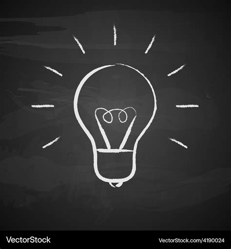 Light bulb on black background Royalty Free Vector Image